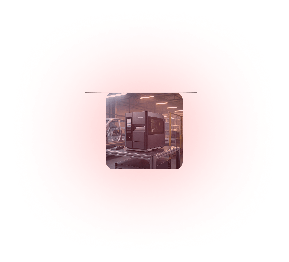 Built to Last Background image with Honeywell printer